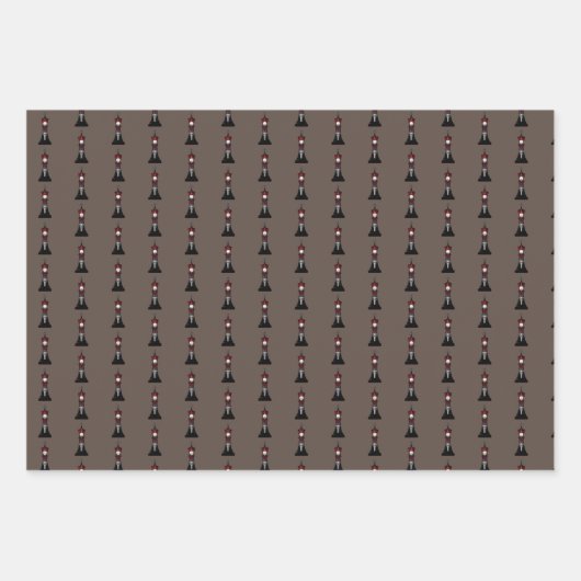 Black King Wrapping Paper Geschenkpapier Set (Vorderseite)