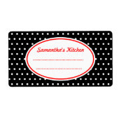 Black Kitchen Cooking Backgeschenk Markierung Labe (Vorne)