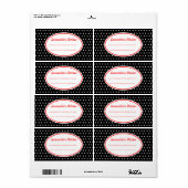 Black Kitchen Cooking Backgeschenk Markierung Labe (Vorne)