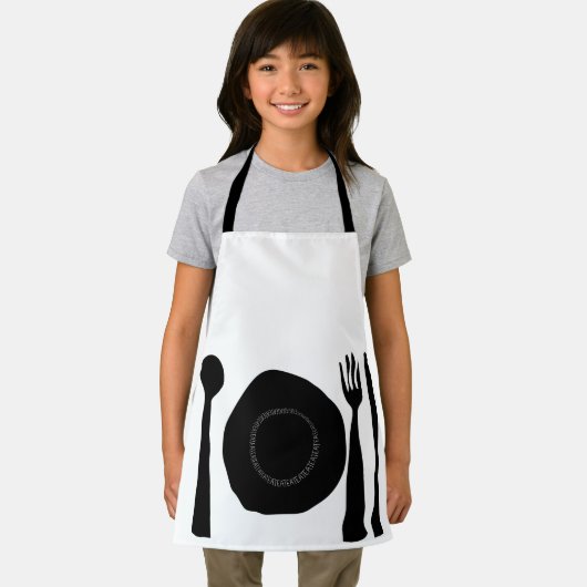 Black Kitchen Utensils Art Schürze (Insitu)