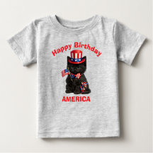 Black Kitten (1c) Patriotic Kid T-Shirt