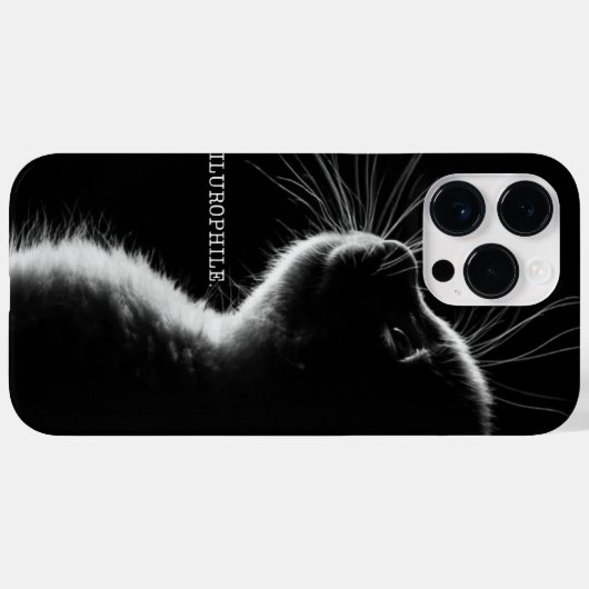 Black Kitten "Aurophile" Case-Mate iPhone Hülle (Rückseite (Horizontal))