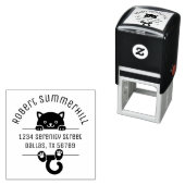 Black Kitten Cat Arch Adresse 2 Permastempel (Beispiel)