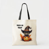 Black Kitten Hexenhut Kids Halloween-Leckerei Tragetasche (Vorne)