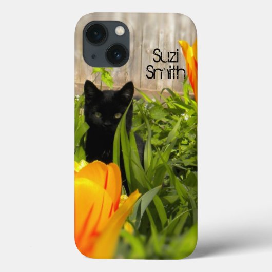 Black Kitten in the Garden iPad Case (Rückseite)