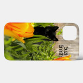 Black Kitten in the Garden iPad Case (Rückseite (Horizontal))