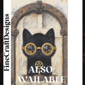Black Kitten Peeking durch Loch AP1 Decoupage Seidenpapier