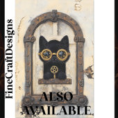 Black Kitten Peeking durch Loch AP2 Decoupage Seidenpapier
