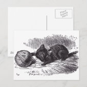 Black Kitten Postkarte (Vorne/Hinten)
