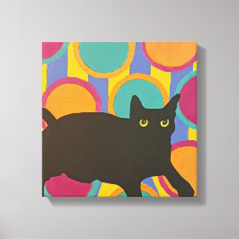 Black Kitten Stretched Canvas Print Leinwanddruck