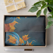 Black Kitten und Blue Moon Pumpkins Herbstleaves Seidenpapier (Geschenk)