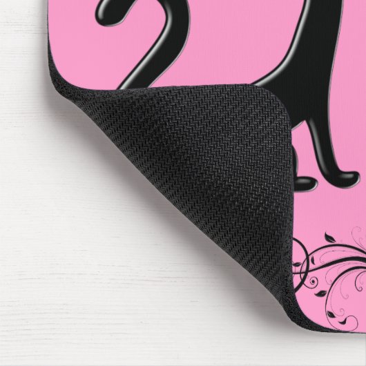 Black Kittens Cartoon Mousepad (Ecke)