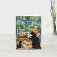 Black Kitty Artist Malerei Monet Water Lilies