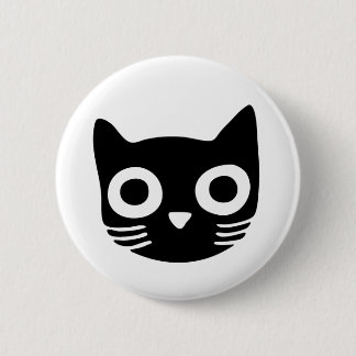 Black Kitty Button