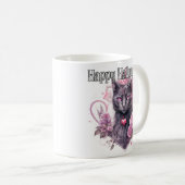 Black Kitty Cat | Frohe Halloween Kaffeetasse (VorderseiteRechts)