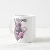 Black Kitty Cat | Frohe Halloween Kaffeetasse (Vorderseite Links)