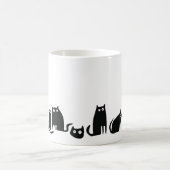 Black Kitty Cat Fun Kaffeetasse (Mittel)