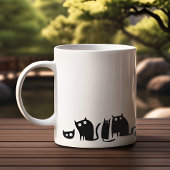 Black Kitty Cat Fun Kaffeetasse