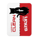 Black Kitty Cat Geschirrspülmaschine Magnet - Lick (Vertikal)