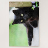 Black Kitty Cat Niedlich Fun Animal Jigsaw Puzzle (Vertikal)