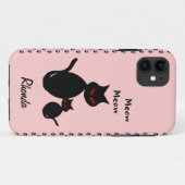 Black Kitty Cat Personal Case-Mate iPhone Hülle (Rückseite (Horizontal))