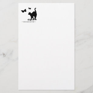 Black Kitty Kats R Free Stationary Briefpapier