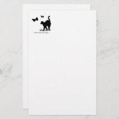 Black Kitty Kats R Free Stationary Briefpapier (Vorne/Hinten)