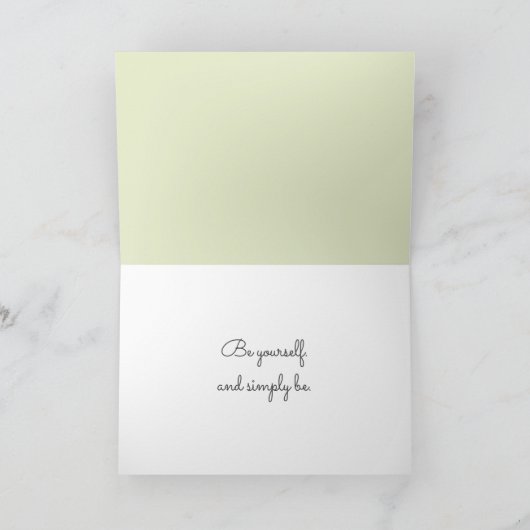 Black Kitty mit Daisy und Zitat Karte (Innenseite)