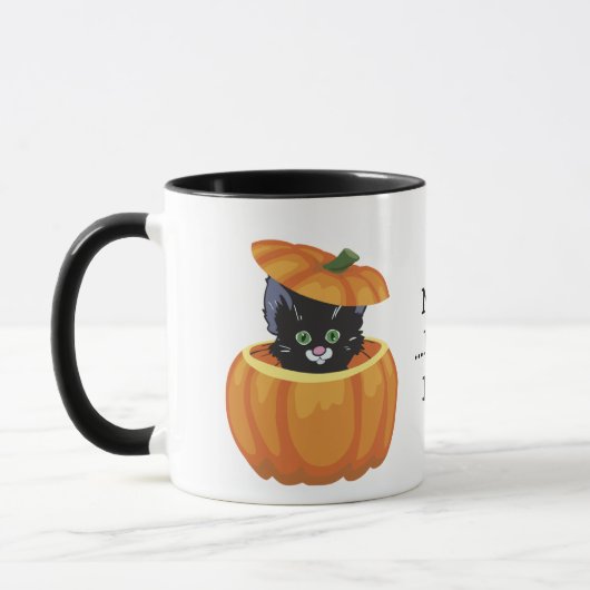 Black Kitty Pumpkin Halloween-Tasse Tasse (Links)