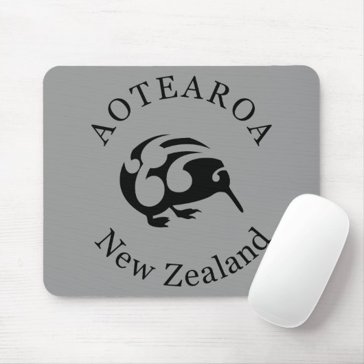 Black KIWI mit Koru Mousepad (Mit Mouse)