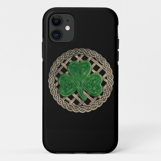 Black Kleeblatt und keltische Knots iPhone 5G Fall Case-Mate iPhone Hülle (Rückseite)