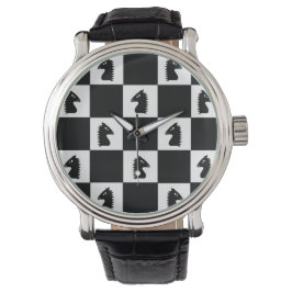 Black Knight Schach Game Armbanduhr