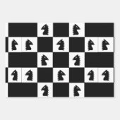 Black Knight Schach Game Geschenkpapier Set (Vorderseite)