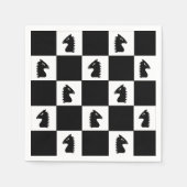 Black Knight Schach Game Serviette (Vorderseite)