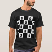Black Knight Schach Game T-Shirt (Vorderseite)