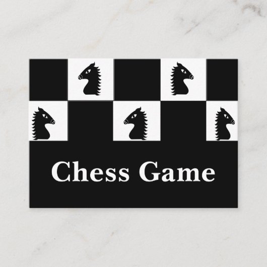 Black Knight Schach Game Visitenkarte (Vorderseite)