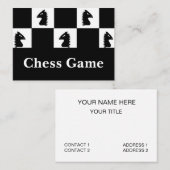 Black Knight Schach Game Visitenkarte (Vorne/Hinten)