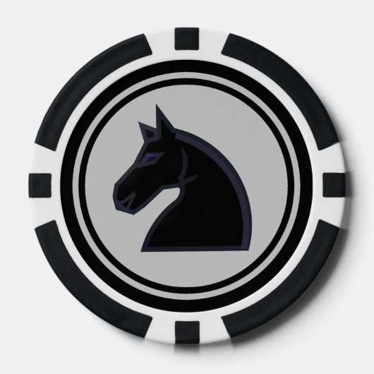 Black Knight Schach Piece Pokerchips (Vorderseite)