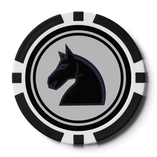 Black Knight Schach Piece Pokerchips (Vorderseite)