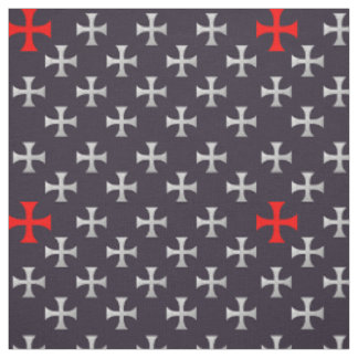 Black Knights Templar Freimaurer-Silber rot vintag Stoff