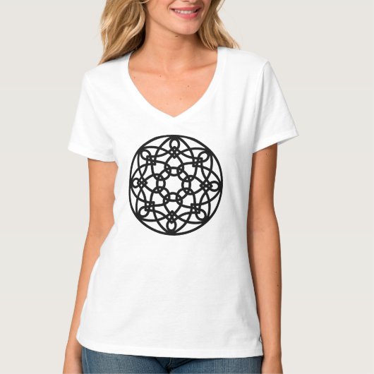Black Knot Mandala T-Shirt (Vorderseite)