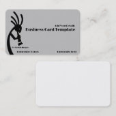 Black Kokopelli Southwestern Business Card Visitenkarte (Vorne/Hinten)