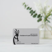 Black Kokopelli Southwestern Business Card Visitenkarte (Stehend Vorderseite)
