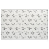 Black Kontur Happy Ham Logo und Call Sign Fabric Stoff (Fat Quarter (45,7 x 55,9 cm))