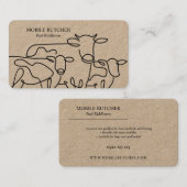 Black & Kraft Mobile Buttons Bauer Visitenkarte (Vorne/Hinten)