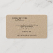 Black & Kraft Mobile Buttons Bauer Visitenkarte (Rückseite)