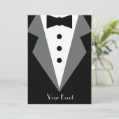 Black Krawatte Affäre Einladung (Stehend Vorderseite)