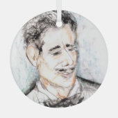 Black Krawatte Affäre Ornament Aus Glas (Vorderseite)