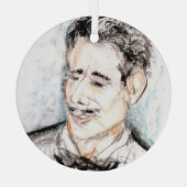 Black Krawatte Affäre Ornament Aus Glas (Rückseite)