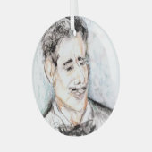 Black Krawatte Affäre Ornament Aus Glas (Vorderseite links)